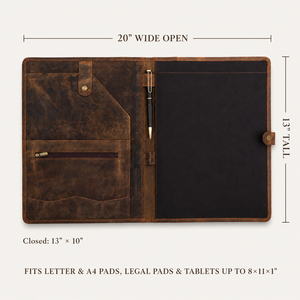 Leather Padfolio Binder with Pen – Professional Portfolio