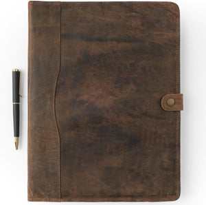 Leather Padfolio Binder with Pen for Men and Women