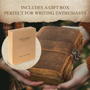 Vintage Leather Journal with Gift Box