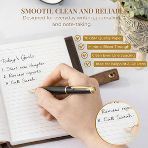 A5 Leather Journal Refill Paper – Lined Inserts