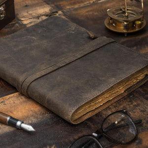 Refillable Vintage Leather Journal A4