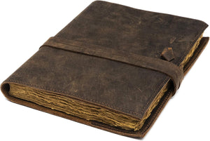 Refillable Vintage Leather Journal A4