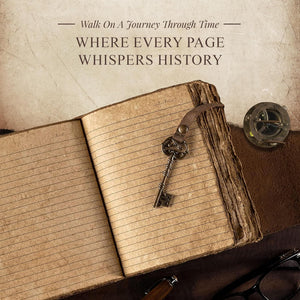 Vintage Leather Journal with Key – Deckle Edge Notebook