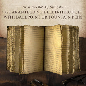 Vintage Leather Journal with Key – Deckle Edge Notebook