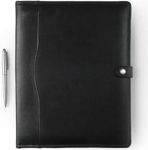 Leather Padfolio Binder with Pen for Men and Women