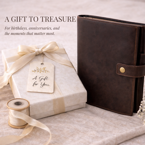 A5 Refillable Leather Journal with Pen