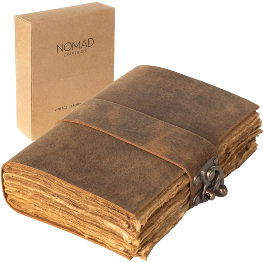 Vintage Leather Journal with Gift Box