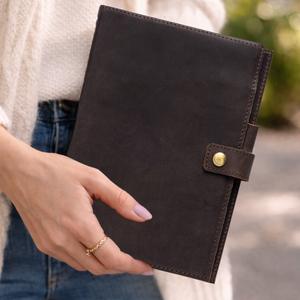 A5 Refillable Leather Journal with Pen
