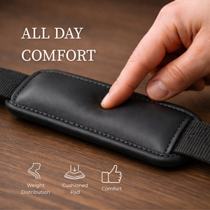 Black Leather Messenger Bag – 15” Laptop Briefcase