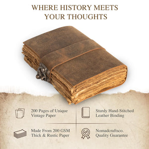 Vintage Leather Journal with Gift Box