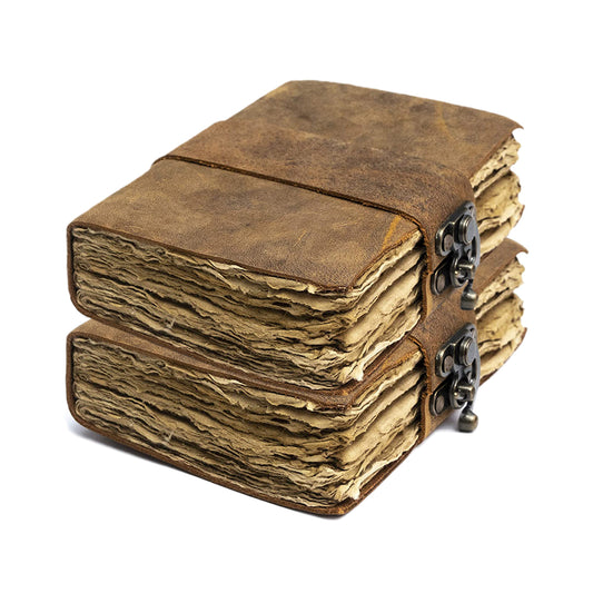 Lock Belt Vintage Journal - 7 by 5 Inches - 2 Pack