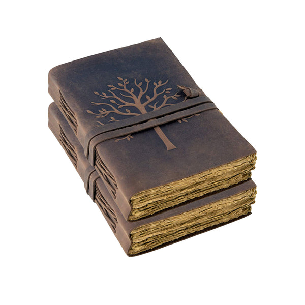 Tree Vintage Journal - 7 by 5 Inches - 2 Pack
