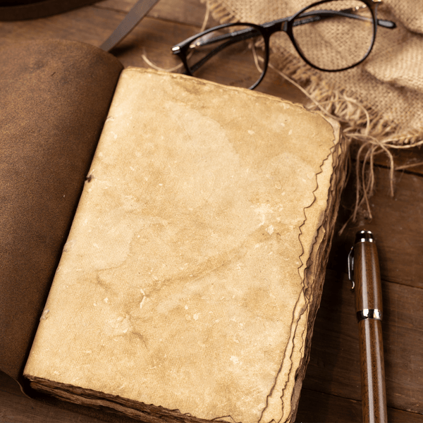 NomadCraftsCo. Vintage Leather Journal Tree of Life-Leather Bound Journal-Antique Paper-Beautiful Embossed Tree Leather Sketchbook - for Drawing