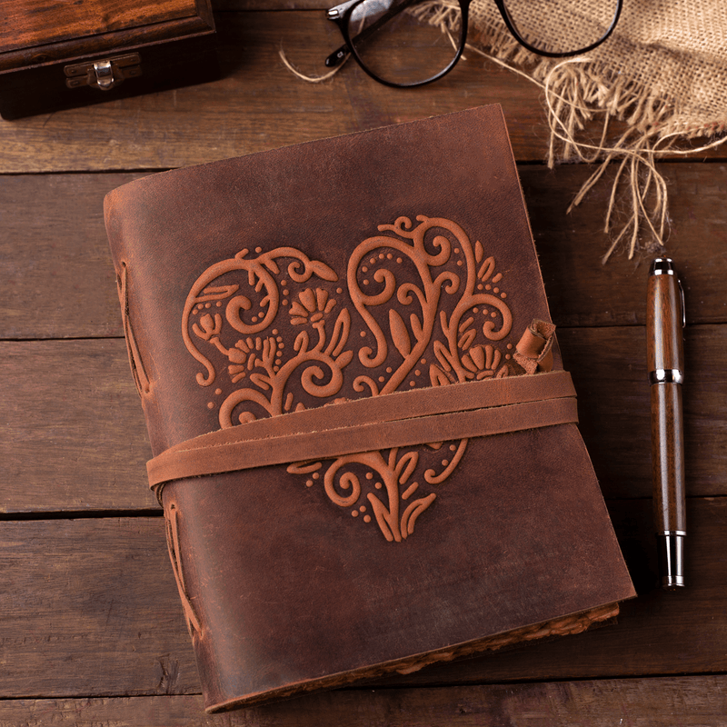 Refillable Leather Journal Lined Notebook - Journals for Women