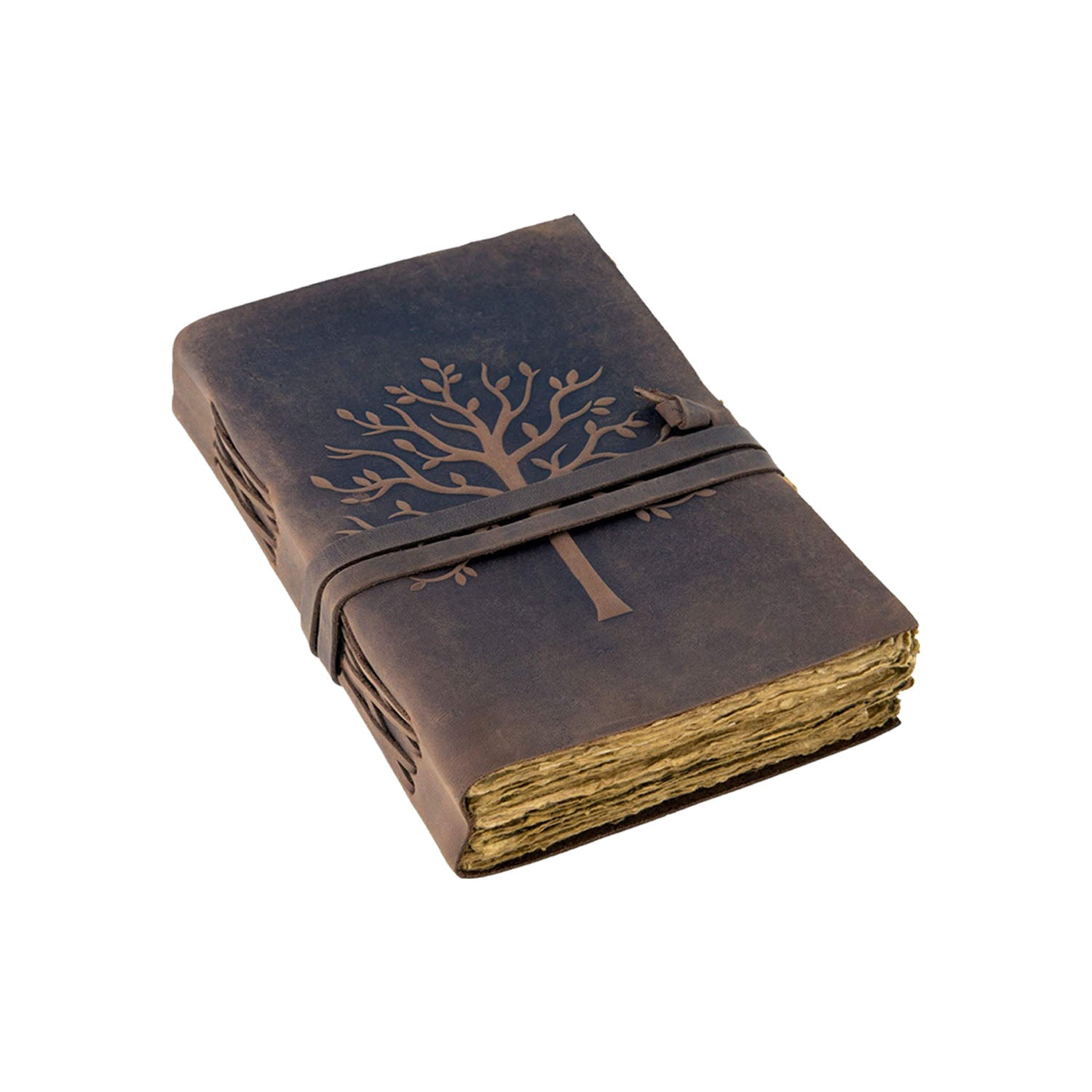 NomadCraftsCo. Vintage Leather Journal Tree of Life-Leather Bound Journal-Antique Paper-Beautiful Embossed Tree Leather Sketchbook - for Drawing